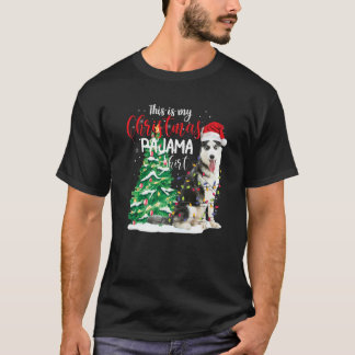 Camiseta Husky Siberiano Este Es El Perro Pajama De Mis Nav