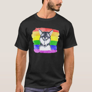 Camiseta Husky Siberiano Gay Cosas Orgullo Lgbtq Para Adole