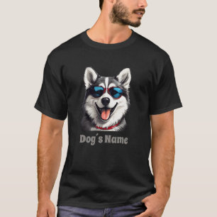 Camiseta Husky Siberiano Guay con gafas de sol