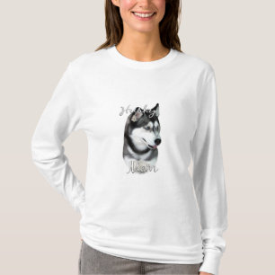 Camiseta Husky siberiano (negro) Mamá 2