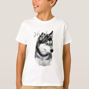 Camiseta Husky siberiano (negro) papá 2