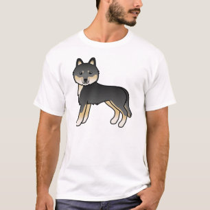 Camiseta Husky Siberiano Negro y Canela Perro de Dibujos An
