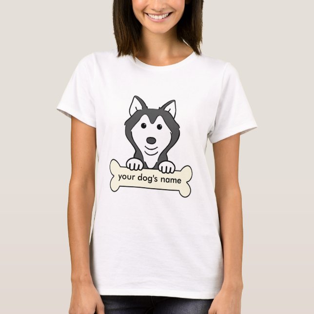 Camiseta Husky siberiano personalizado (Anverso)