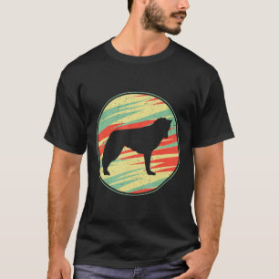 Camiseta Husky Siberiano Silueta Vintage Retro Perro Lindo