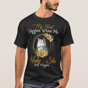Camiseta Husky Sibir My Heart Giggles Dog Avers