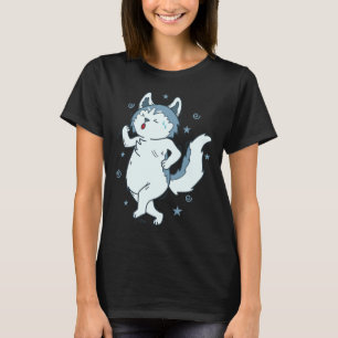 Camiseta Husky Sled Dog ama a Jogging Dog Rama