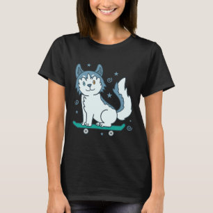 Camiseta Husky Sled Dog Ama El Skateboarding
