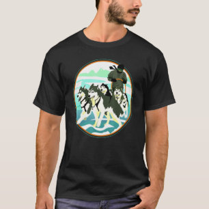Camiseta Husky Sledding Y Mushing