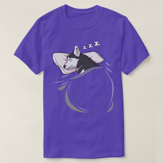 Camiseta Husky Sleeping Animal Nap Napping Slumber (Diseño del anverso)
