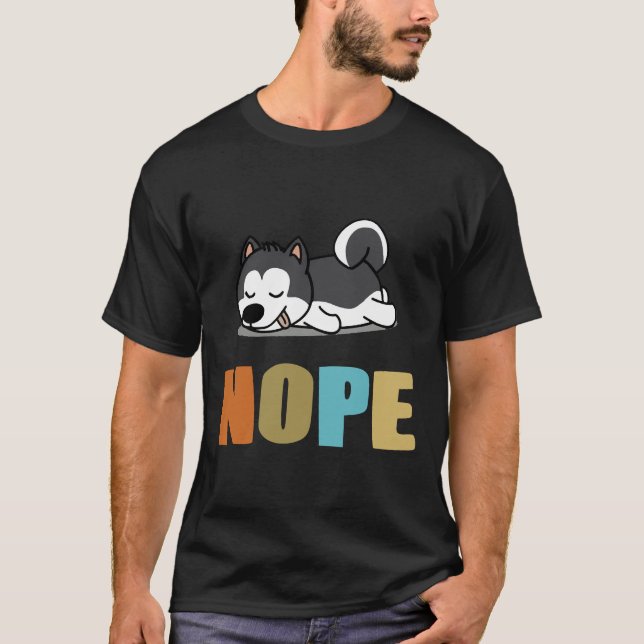 Camiseta Husky Sleeping Husky Siberiano (Anverso)
