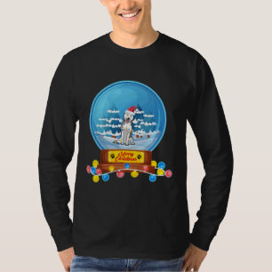 Camiseta Husky Snow Globe Funny Navidades Perro
