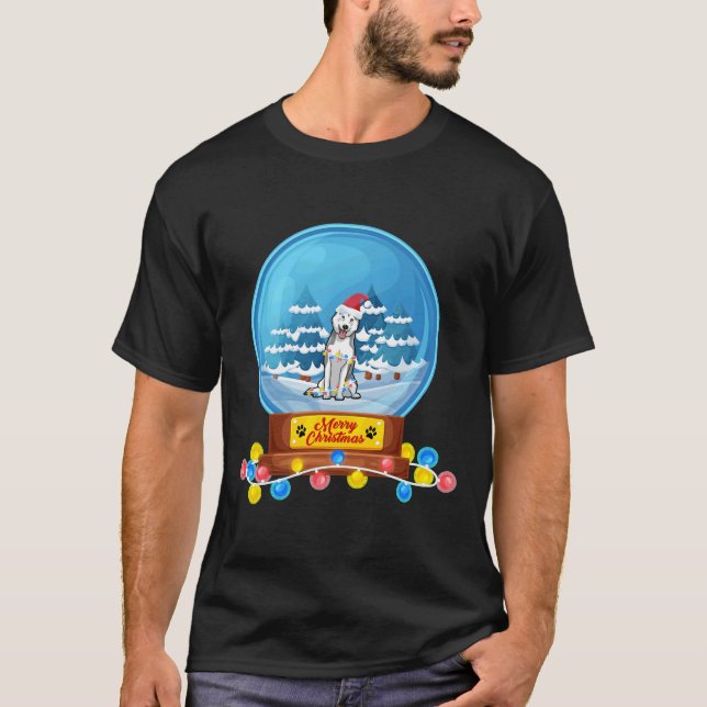 Camiseta Husky Snow Globe Funny Navidades Perro (Anverso)