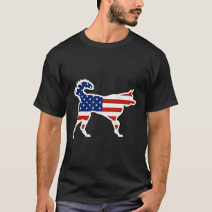 Camiseta Husky Stars And Stripes Patriot Dog