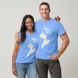 Camiseta Husky T-Shirt Husky / Camisas de perro de arte de 