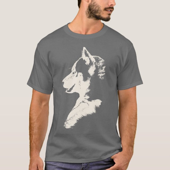 Camiseta Husky T-Shirt Husky / Camisas de perro de arte de  (Anverso)