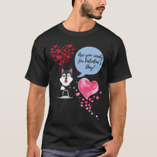 Camiseta Husky Valentine Day Pink Style