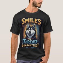 Husky Vibrante Con Tipografía Negrita