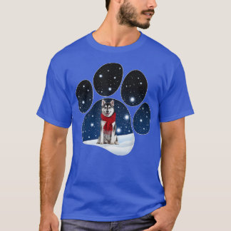 Camiseta Husky Winter Snow Paw Dogs Navidades