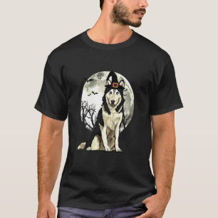 Camiseta Husky Witch Gorra Halloween
