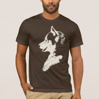 Camiseta Husky Wolf Art Camisas enarboladas Sled D