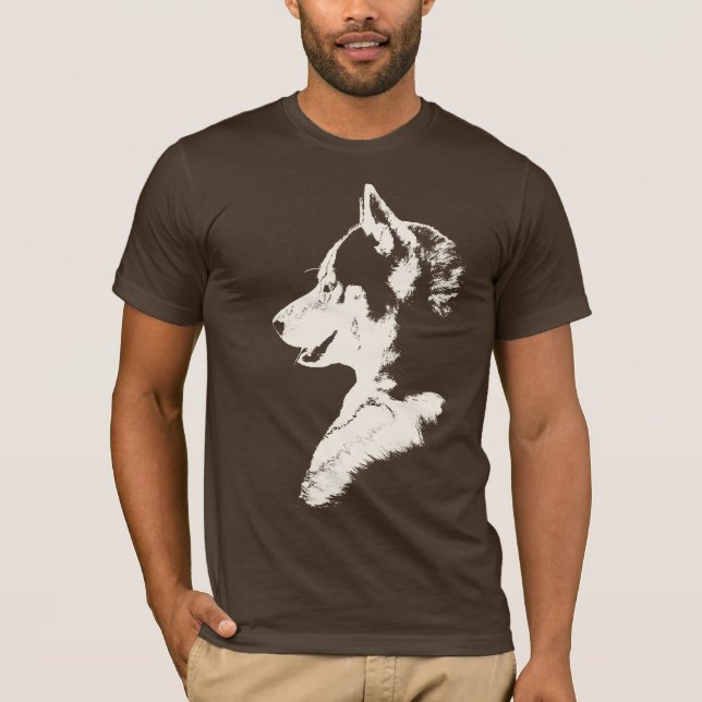 Camiseta Husky Wolf Art Camisas enarboladas Sled D (Anverso)