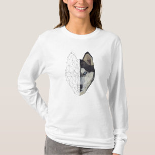 Camiseta Husky Wolf Dog Puppy Animal - Geometric Low Poly
