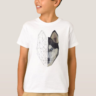 Camiseta Husky Wolf Dog Puppy Animal - Geometric Low Poly