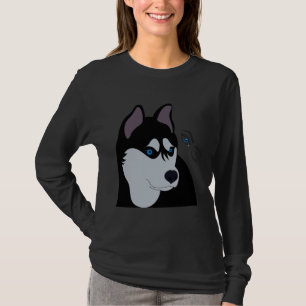 Camiseta Husky Y Blue Eye Wink Chica
