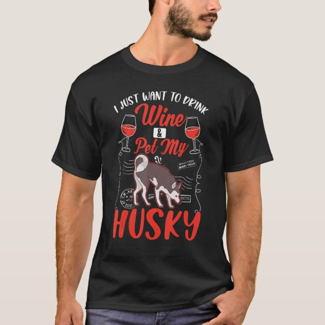 Camiseta Husky Y Siberian Husky (Anverso)