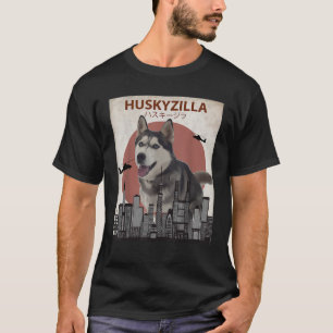 Camiseta Huskyzilla graciosa siberiana Husky T Shirt Perros