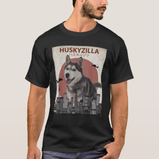 Camiseta Huskyzilla graciosa siberiana Husky T Shirt Perros