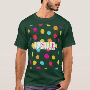 Camiseta Huste Dream Plan Do Rainbow Polka Dot Art