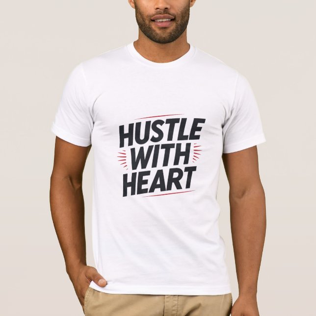 Camiseta Hustle con corazón (Anverso)
