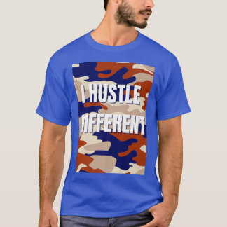 Camiseta Hustle diferente - Camo Naranja - Motivación para