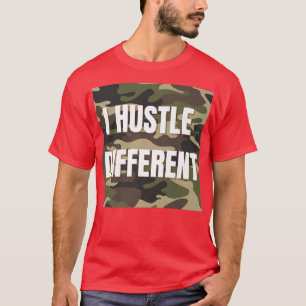 Camiseta Hustle diferente - Camo verde - Motivación para H