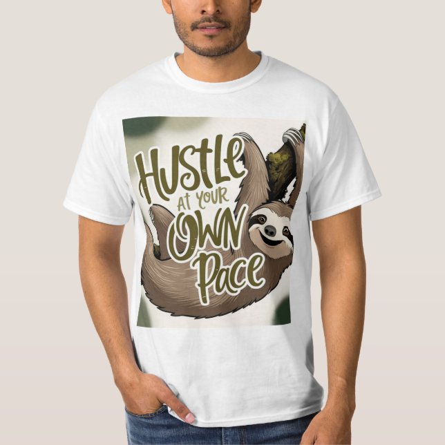 Camiseta Hustle en tu propio ritmo gráfico (Anverso)