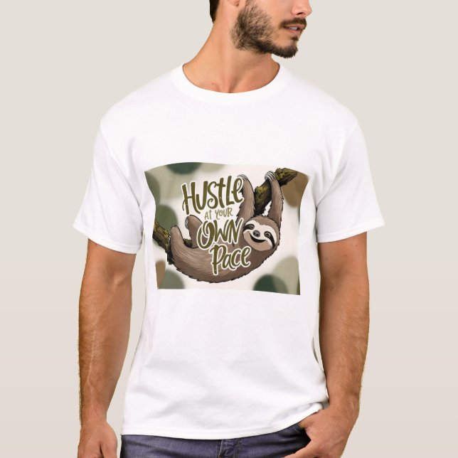 Camiseta Hustle en tu propio ritmo gráfico (Anverso)