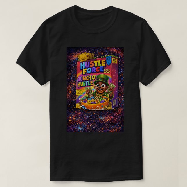 Camiseta Hustle Force 88 Hora de Comer/ Cereal Wea (Diseño del anverso)