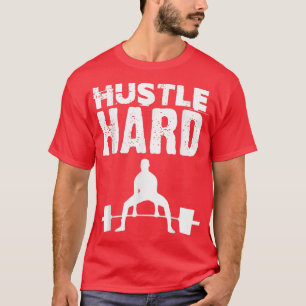 Camiseta Hustle fuerte motivación de gimnasio Strongman Pow