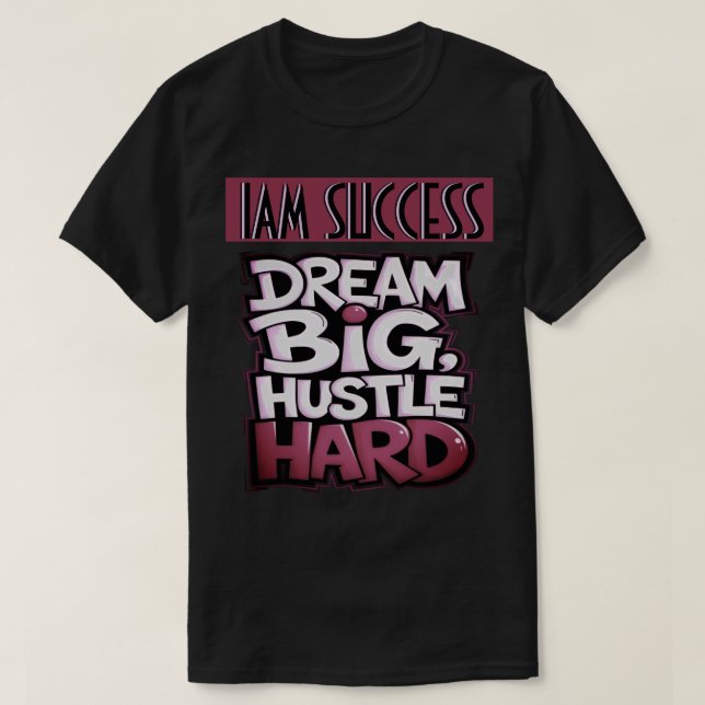 CAMISETA HUSTLE HARD (Diseño del anverso)