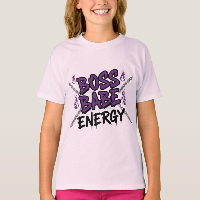 Camiseta Hustle + Heart – Boss Babe Energy T-Shirt (Anverso)