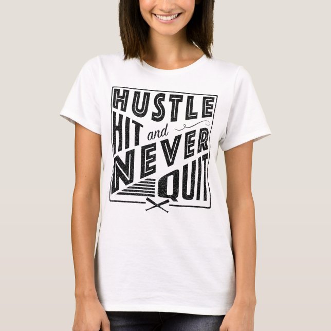 Camiseta Hustle Hit Baseball Softball Shirsey (Anverso)