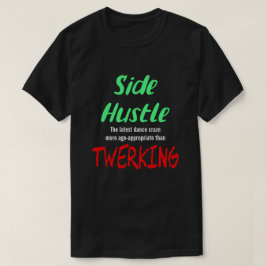 Camiseta Hustle lateral frente a la Uniforme de texto verde