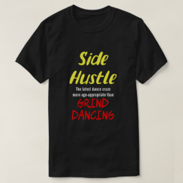 Camiseta Hustle lateral frente a Neon Yel bailarín. Univers