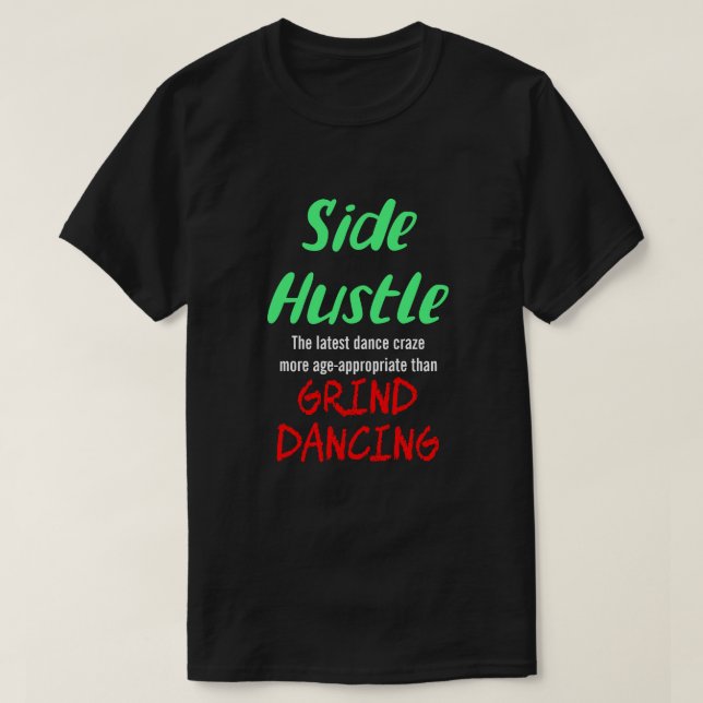 Camiseta Hustle lateral vs. Neon Gr bailando con hongos. Un (Diseño del anverso)