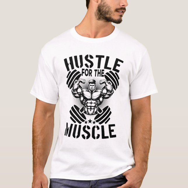 Camiseta Hustle Para El Músculo (Anverso)