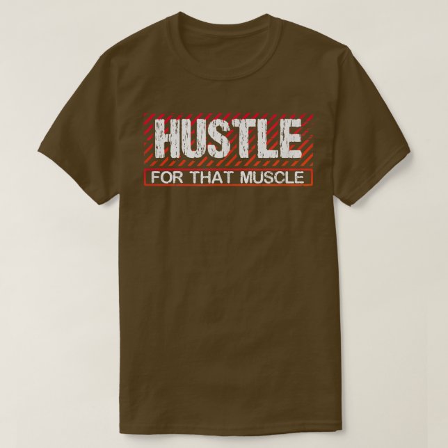Camiseta Hustle Para Ese Gimnasio De Entrenamiento Muscular (Diseño del anverso)