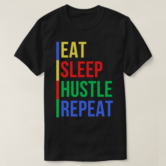 Camiseta Hustle Routine Mood Colors Pocver (Diseño del anverso)