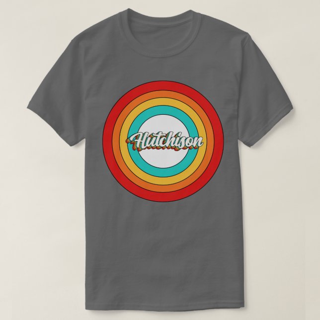Camiseta Hutchison Name Shirt Vintage Hutchison Circle (Diseño del anverso)