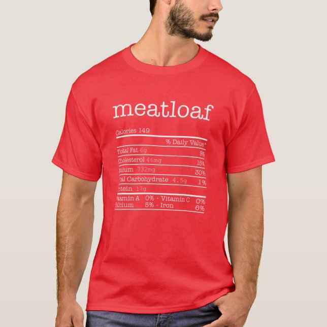 Camiseta Hutrición en los Meatloaf Hechos Graciosos Cristo  (Anverso)